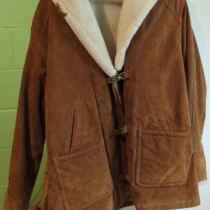 Faux Fur Leather Coat